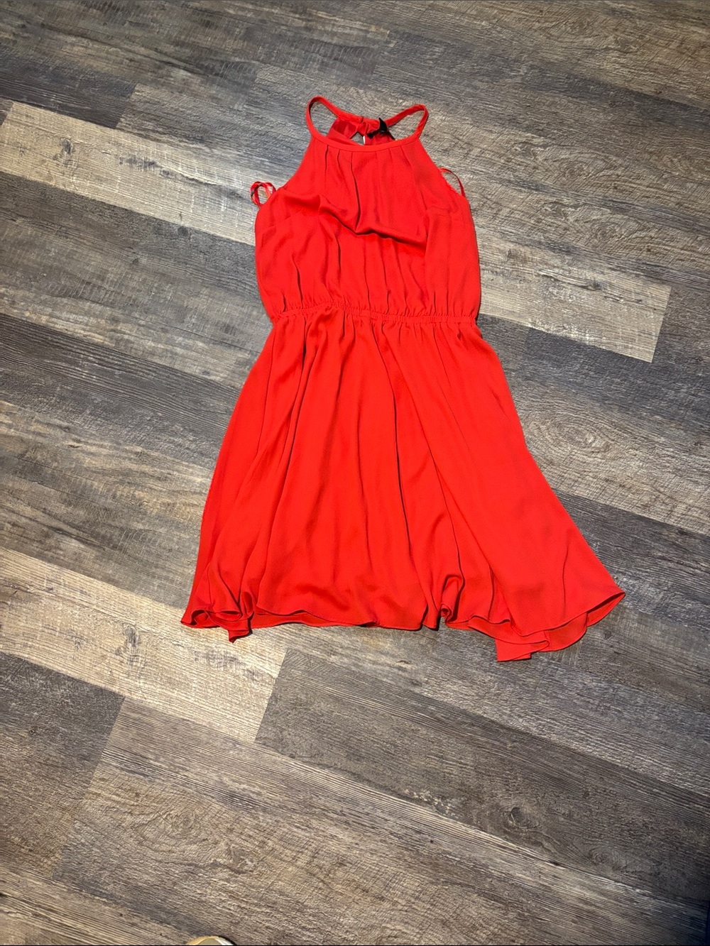 Banana Republic Factory Red Halter Casual Dress